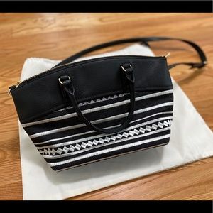 Kate Spade Black and White Embroidered Purse